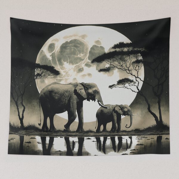 Item preview, The Serenity of the Elephant Family designed and sold by GoBeyondChannel.