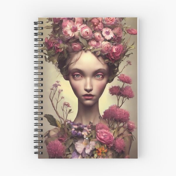 Item preview, Zuleika Flowery Girl Portrait  designed and sold by Kamiri.