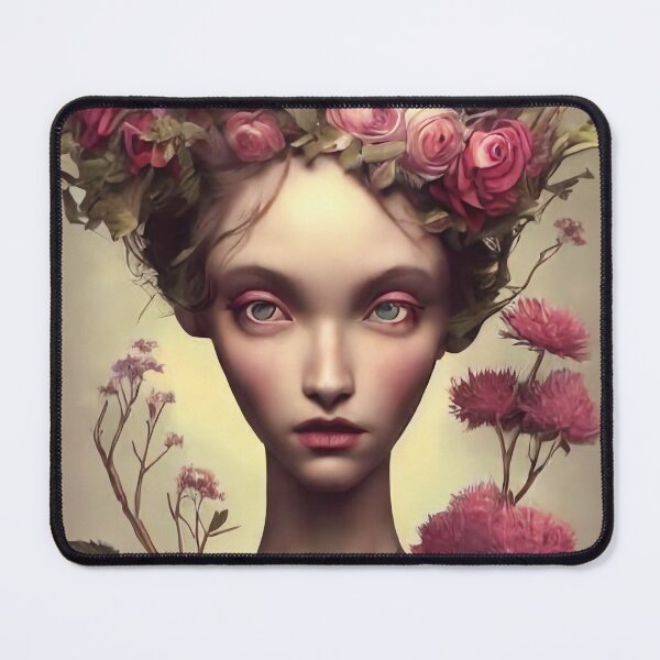 Item preview, Zuleika Flowery Girl Portrait  designed and sold by Kamiri.