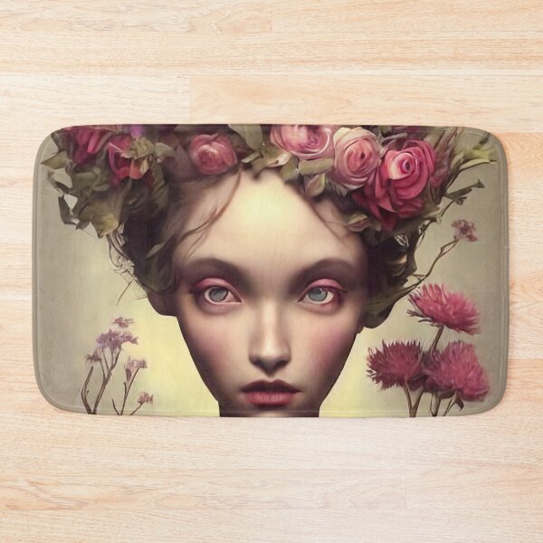 Item preview, Zuleika Flowery Girl Portrait  designed and sold by Kamiri.