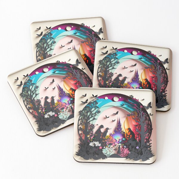 Item preview, 3D Effect Papercut Art - Fairytale Scene designed and sold by TheArtfulAI.