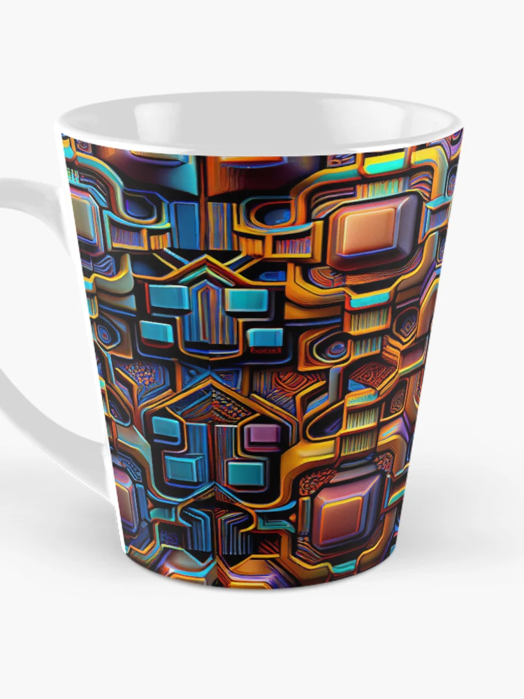 Thumbnail 3 of 4, Coffee Mug, Cybernetic Abstract Design Pattern designed and sold by UltraGraphics.