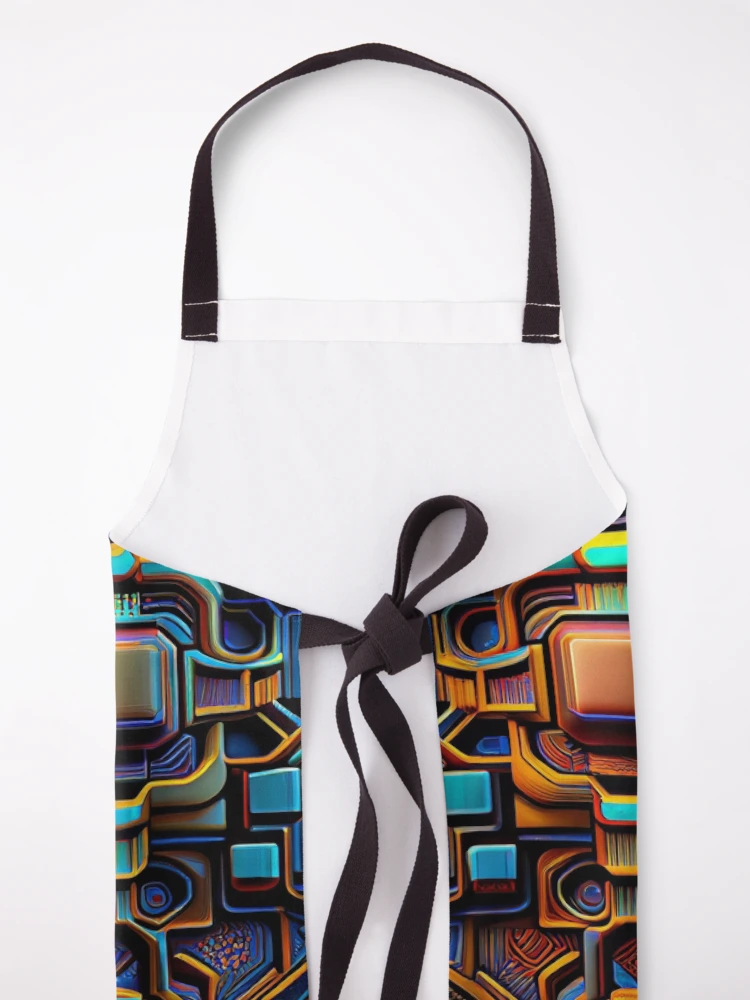 Thumbnail 5 of 6, Apron, Cybernetic Abstract Design Pattern designed and sold by UltraGraphics.