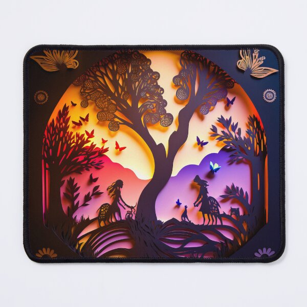 Item preview, 3D Effect Papercut Art - Fairytale Scene designed and sold by TheArtfulAI.