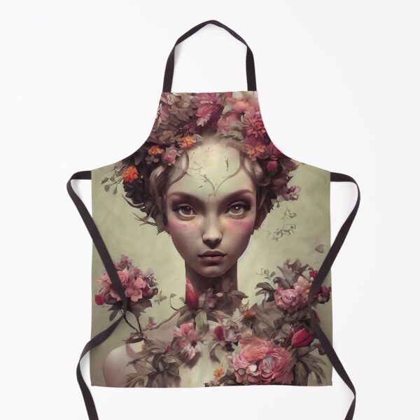 Item preview, Zoe Flowery Girl Portrait designed and sold by Kamiri.