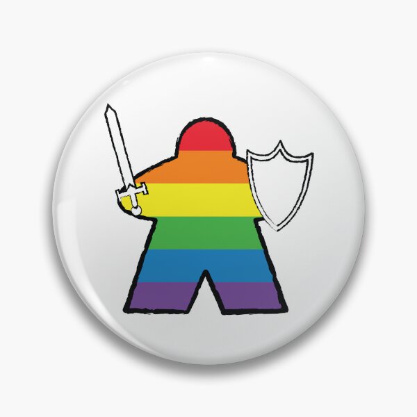 Item preview, Rainbow Knight Meeple! designed and sold by BaronsGames.