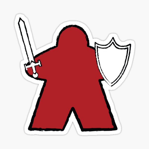 Item preview, Ruby Knight Meeple! designed and sold by BaronsGames.