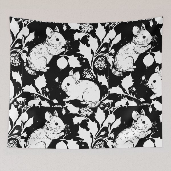 Item preview, Cute Chinchillas Etching designed and sold by Thread Bubbler.