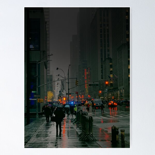 City - NY - A rainy day in New York City 1943 - Side by Side Photograph by  Mike Savad - Pixels