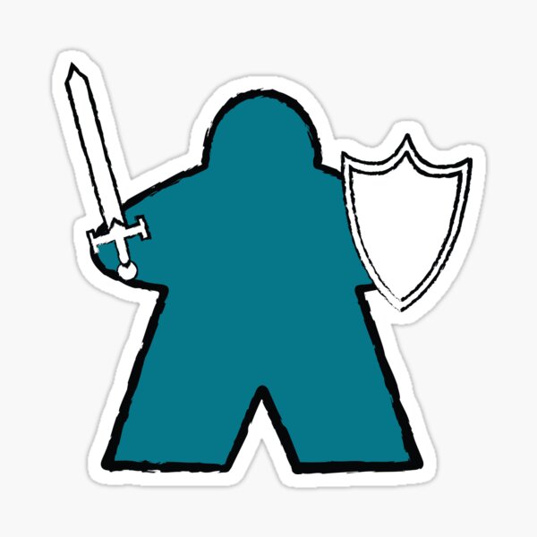 Item preview, Teal Knight Meeple! designed and sold by BaronsGames.