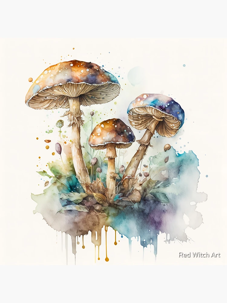 Mini Mushroom Watercolor Painting | Original artwork | Cottagecore Art store | Woodland Art | Home and Wall Decor