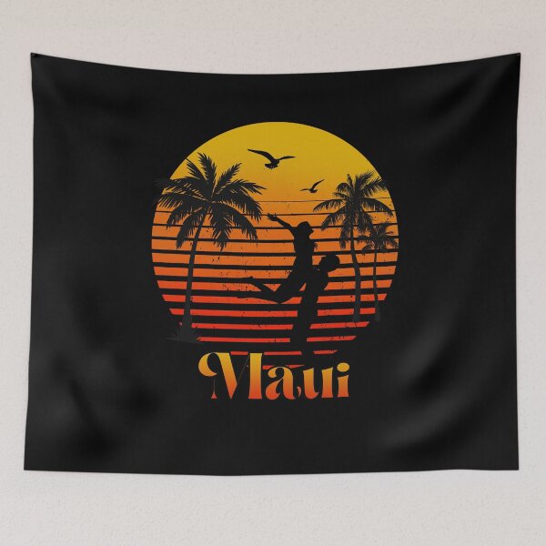Item preview, Retro Maui sunset romantic  designed and sold by TipTopTapo.