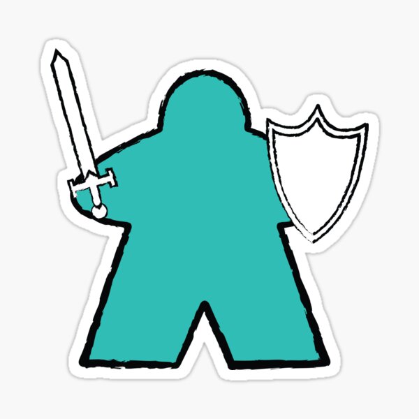 Item preview, Turquoise Knight Meeple! designed and sold by BaronsGames.