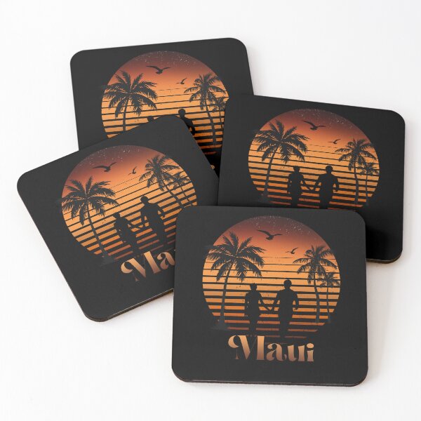 Item preview, Retro Maui sunset vacation romantic  designed and sold by TipTopTapo.