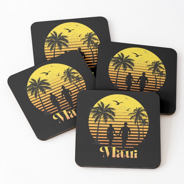 Item preview, Retro Maui sunset honeymoon romantic  designed and sold by TipTopTapo.