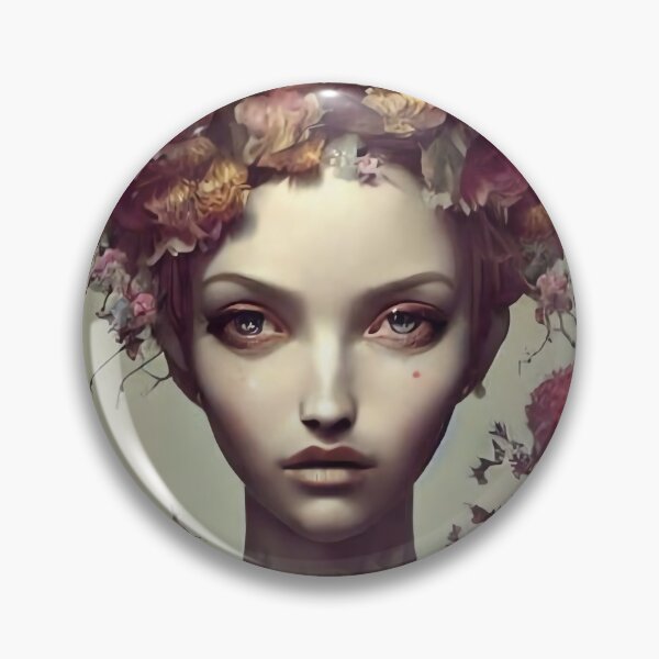 Item preview, Zlata Flowery Girl Portrait  designed and sold by Kamiri.