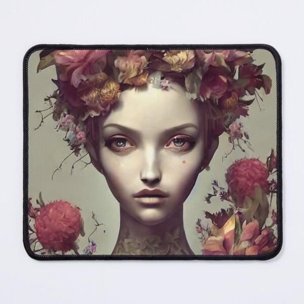 Item preview, Zlata Flowery Girl Portrait  designed and sold by Kamiri.