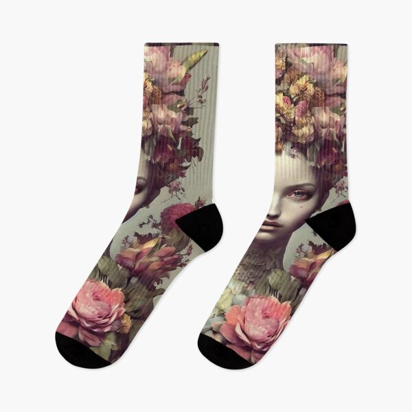 Item preview, Zlata Flowery Girl Portrait  designed and sold by Kamiri.