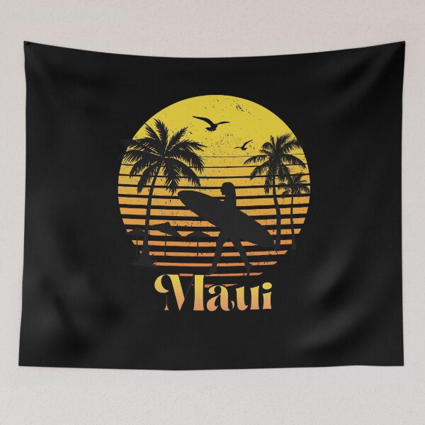 Item preview,  Retro Maui sunset surfer design  designed and sold by TipTopTapo.