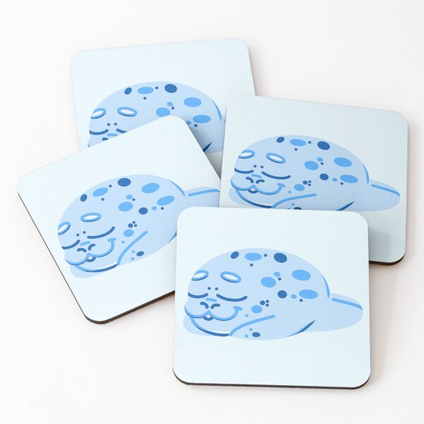 Item preview, Sleepy Pastel Blue Baby Seal designed and sold by CrysCritters.