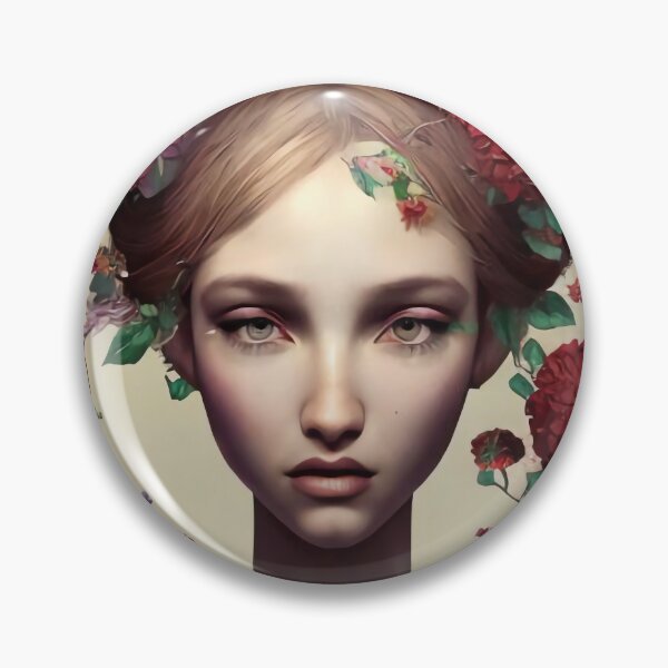 Item preview, Zoia Flowery Girl Portrait  designed and sold by Kamiri.