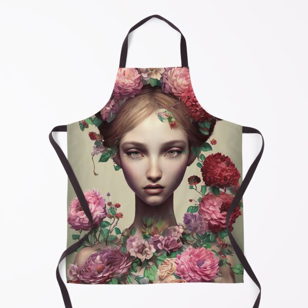 Item preview, Zoia Flowery Girl Portrait designed and sold by Kamiri.