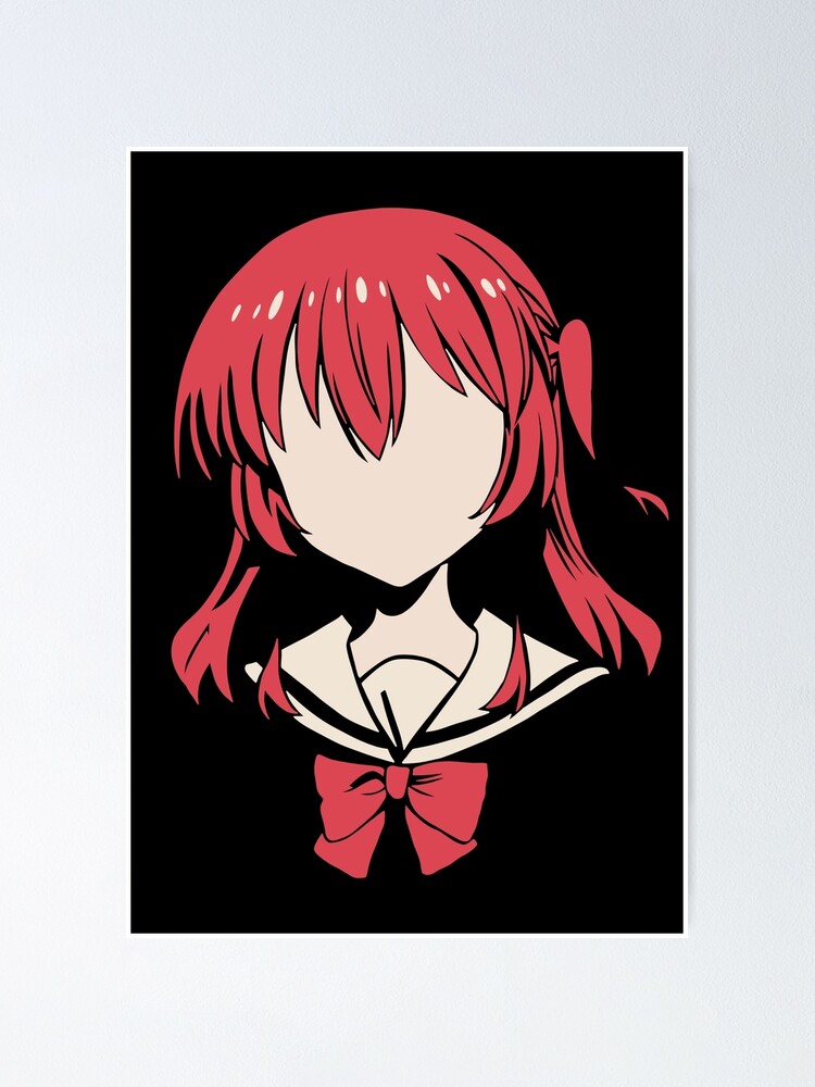 Bocchi the Rock Anime Characters Blue Short Haired Girl Ryo Yamada Pfp in  Minimalist Vector Art (Transparent) - Bocchi The Rock - T-Shirt