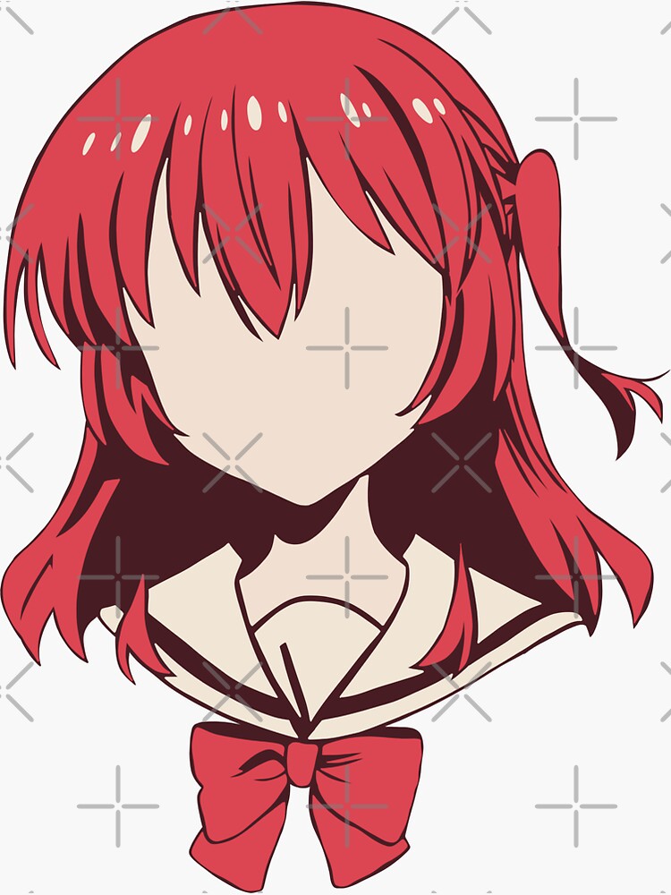 Bocchi the Rock Anime Characters Red Haired Girl Ikuyo Kita Pfp in  Minimalist Vector Art (Transparent) - Bocchi The Rock - Posters and Art  Prints