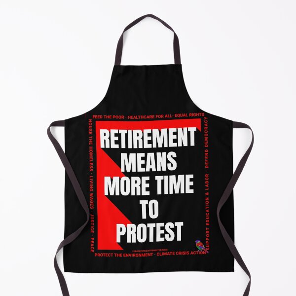 Item preview, PMD00214 Progressive Movement Designs Retirement Means More Time to Protest Goals with rainbow colored bird for progressives designed and sold by ProgressiveLeft.