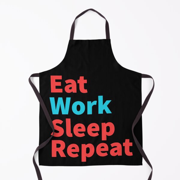 Item preview, Eat work sleep repeat-inspirational red and blue designed and sold by Master4art.