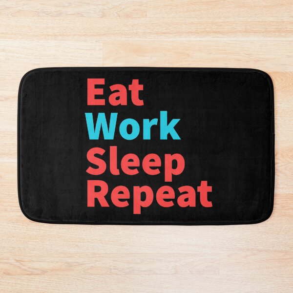 Item preview, Eat work sleep repeat-inspirational red and blue  designed and sold by Master4art.
