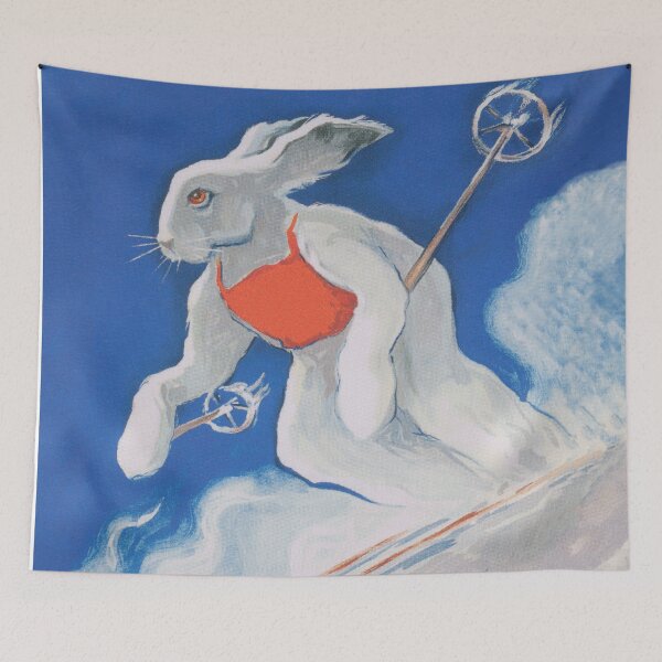 Item preview, Ski Bunny Vintage Ski Poster designed and sold by vintagevivian.