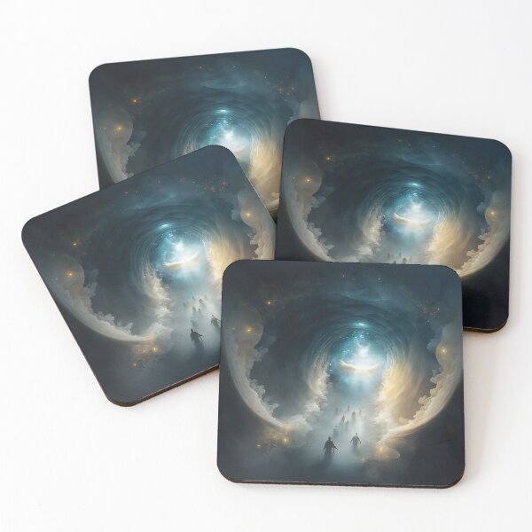 Item preview, Vision of the Afterlife - Souls passing between Realms, meeting Angels - Original Artwork designed and sold by CloudofKnowing.