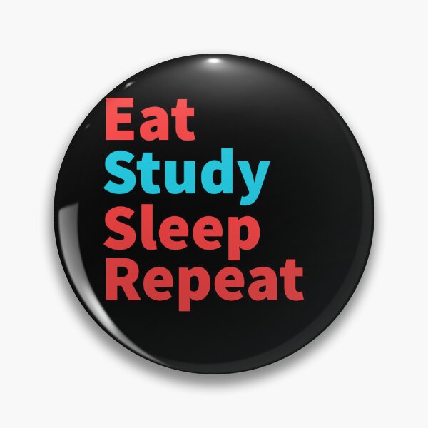 Artikelvorschau, Eat Study Sleep Repeat-inspirierendes Design rot und blau entworfen und verkauft von Master4art.