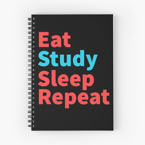 Item preview, Eat study sleep repeat-inspirational design red and blue designed and sold by Master4art.