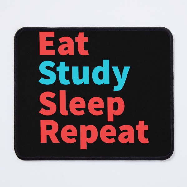 Item preview, Eat study sleep repeat-inspirational design red and blue designed and sold by Master4art.