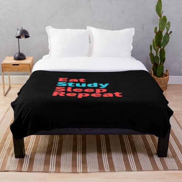 Item preview, Eat study sleep repeat-inspirational design red and blue designed and sold by Master4art.
