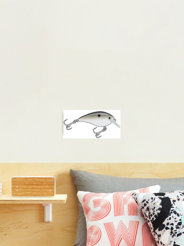 Crankbait Square Bill Fishing Lure - Gizzard Shad Pattern Sticker Photographic  Print for Sale by BlueSkyTheory