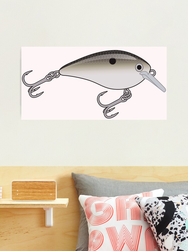 Crankbait Square Bill Fishing Lure - Gizzard Shad Pattern Sticker  Photographic Print for Sale by BlueSkyTheory