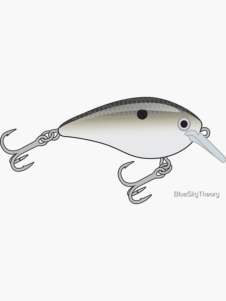 Crankbait Square Bill Fishing Lure - Gizzard Shad Pattern Sticker Sticker  for Sale by BlueSkyTheory