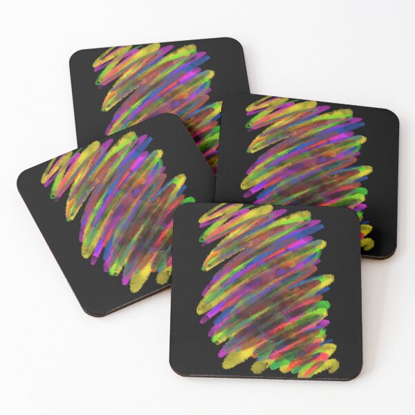 Item preview, Rainbow Abstract Multicoloured Squiggle Large designed and sold by Inky-elinky.