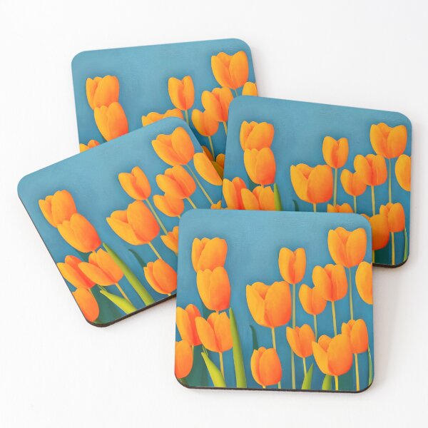 Item preview, Beautiful orange tulips artwork designed and sold by gramizzia.