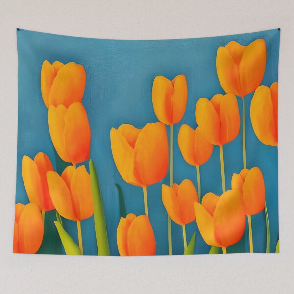 Item preview, Beautiful orange tulips artwork designed and sold by gramizzia.