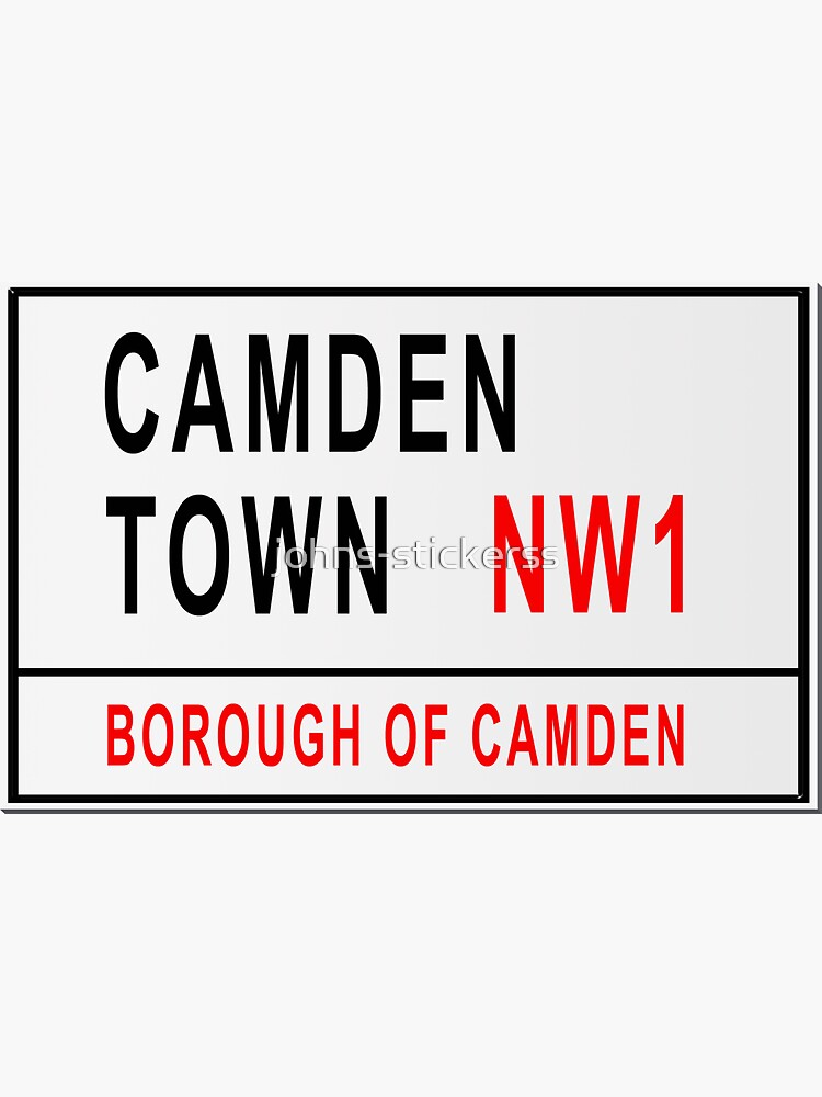 "Camden Town Street Sign London" Sticker for Sale by johnsstickerss
