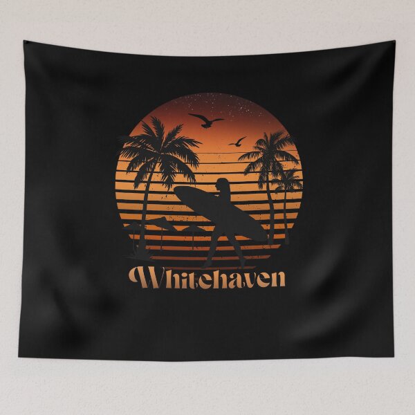 Item preview,  Retro Whitehaven sunset surfer design  designed and sold by TipTopTapo.