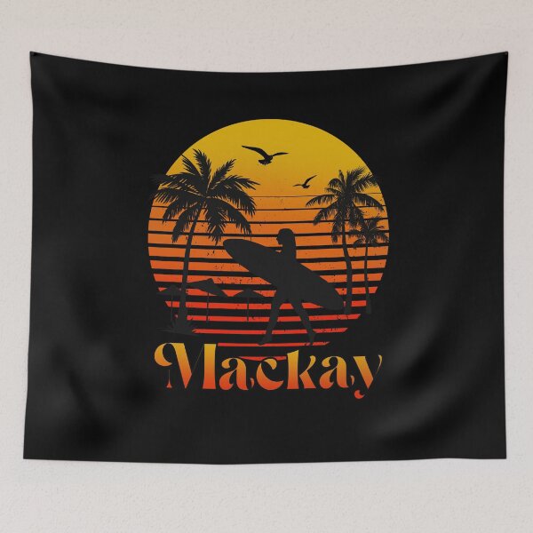 Item preview, Retro Mackay sunset surfer design  designed and sold by TipTopTapo.