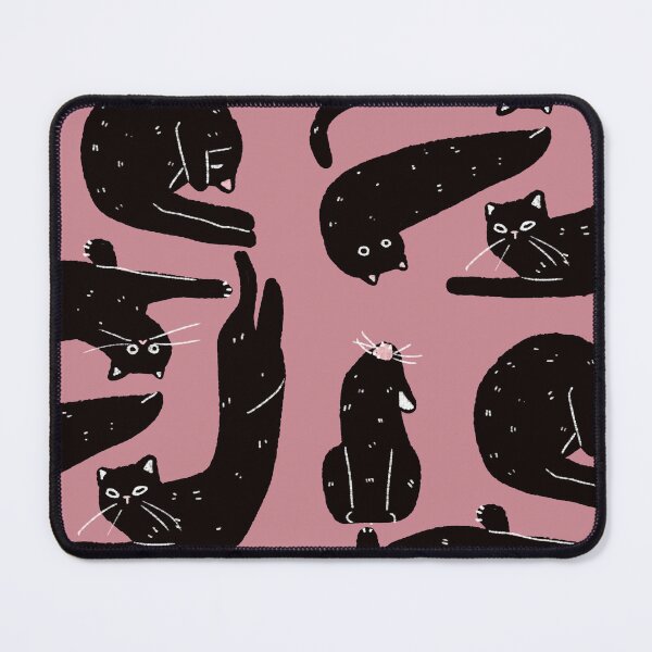 Item preview, Strange Black Cats Maroon Background designed and sold by aymeigh.