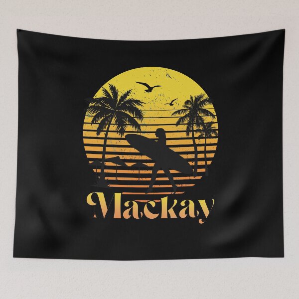Item preview, Retro Mackay sunset surfer design  designed and sold by TipTopTapo.