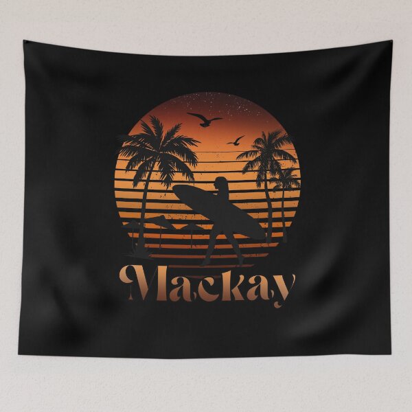 Item preview, Retro Mackay sunset surfer design  designed and sold by TipTopTapo.