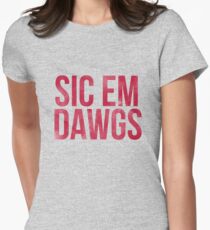 Dawgs Watercolor Women's Fitted T-Shirt